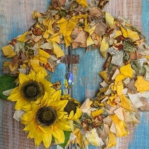 Handmade Summer/Fall Rag Wreath